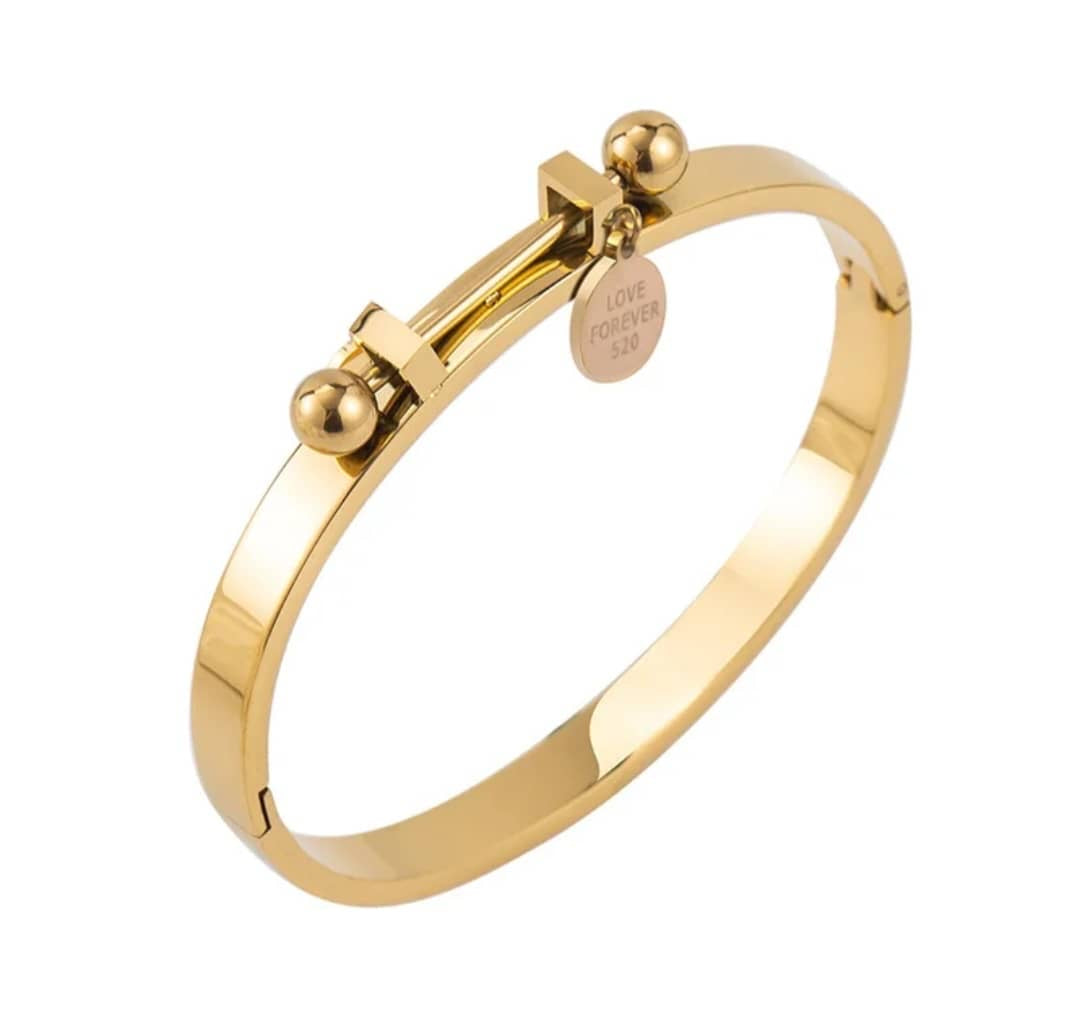 Bracelet Jonc "Forever" Acier Inoxydable
