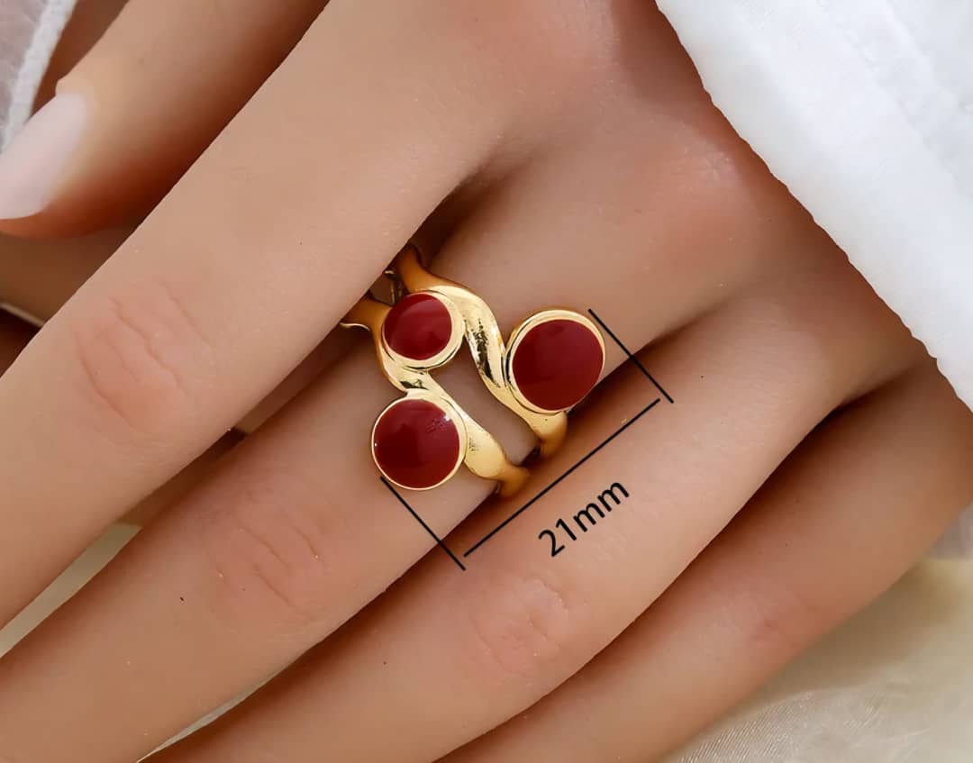 Bague « Trio Rouge »