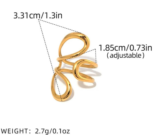 Bague "Arabesque" Fil Enroulé