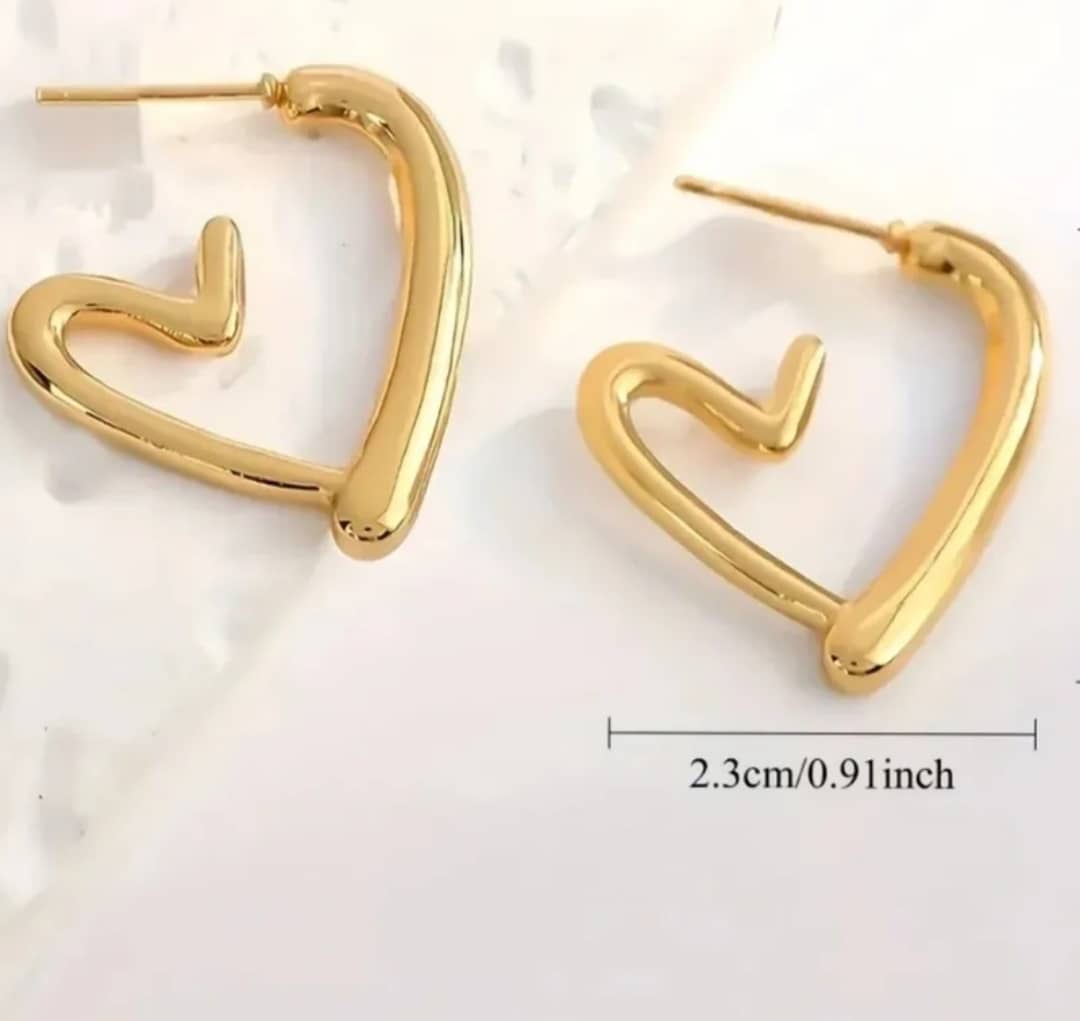 Boucles d'Oreilles "Coeur sur toi" Créoles Cœur Ouvert