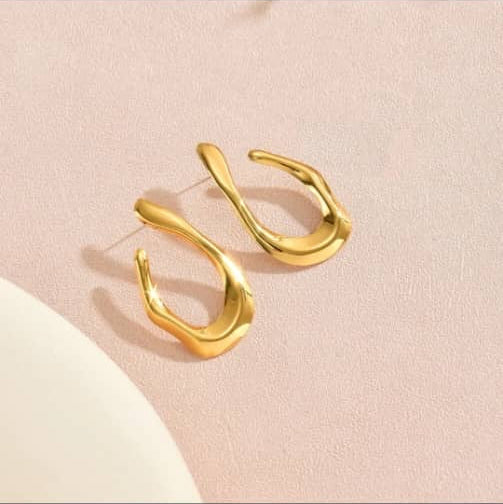 Boucles d'Oreilles "Ovales" Créoles Organiques