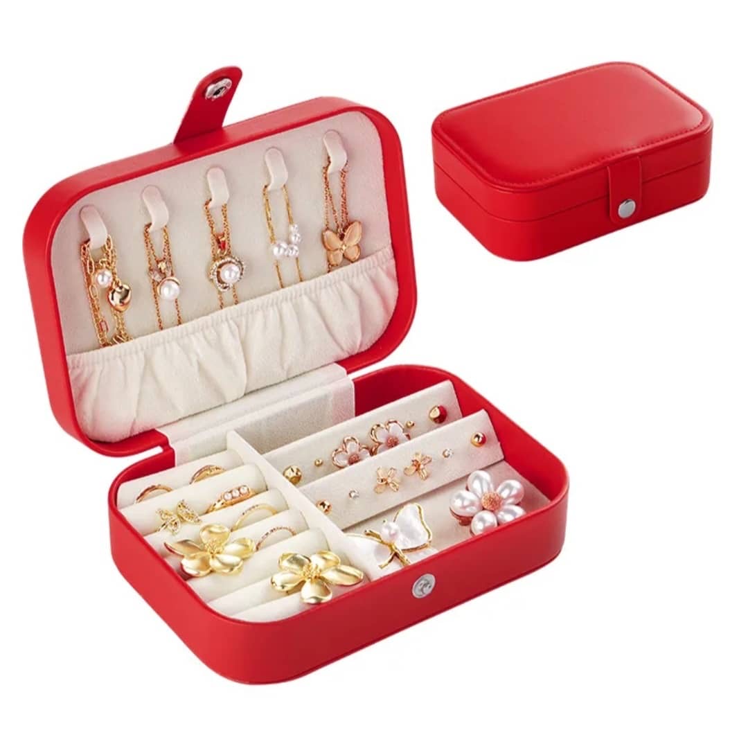 Boîte à Bijoux “Écrin” Cuir Végétal Compacte et Organisée