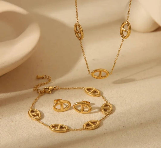 Parure "Maille" Marine
