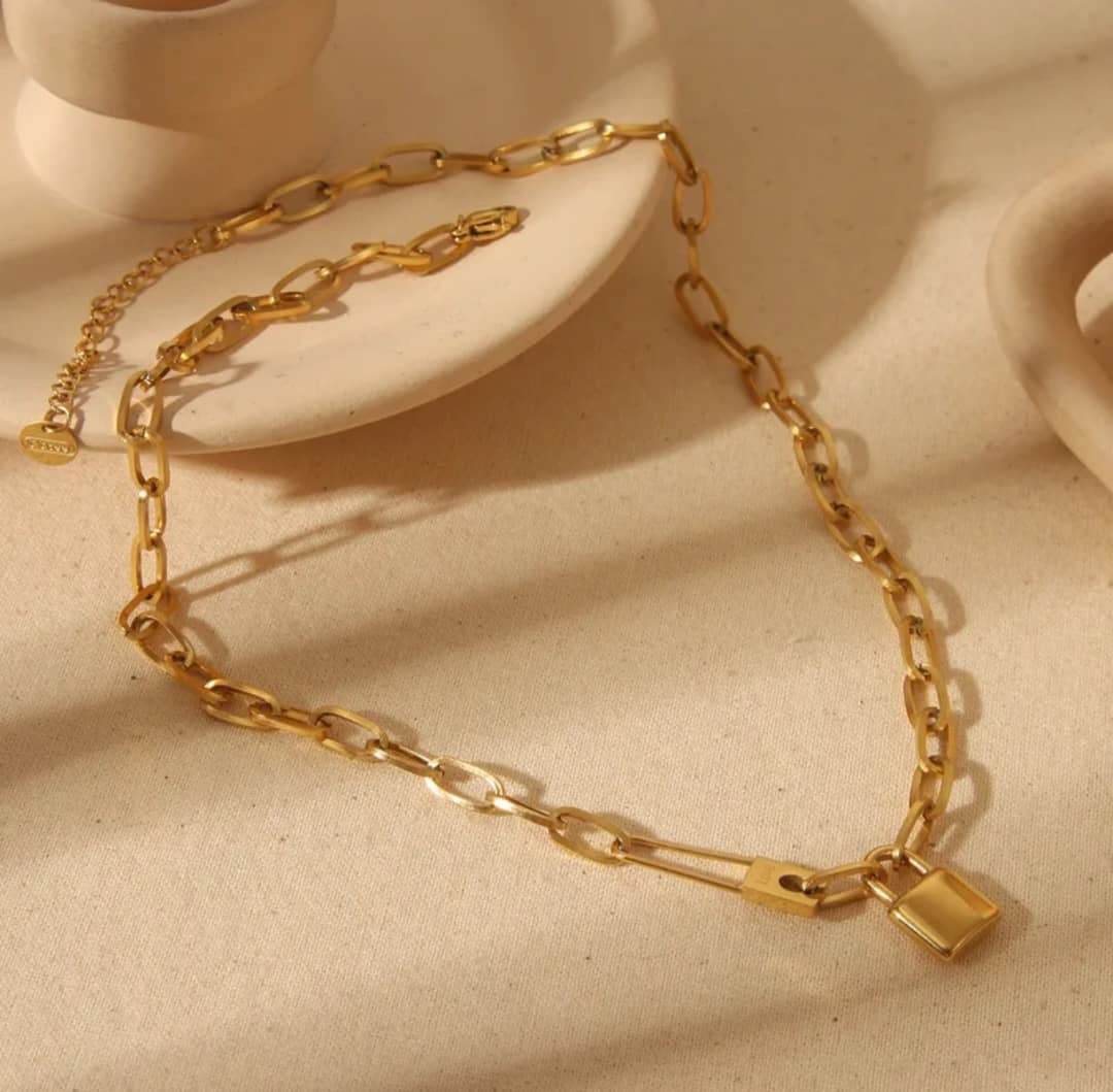 Collier "La Cadenas" Chaîne Maillons et Cadenas