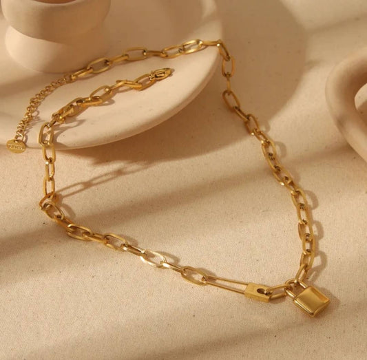 Collier "La Cadenas" Chaîne Maillons et Cadenas